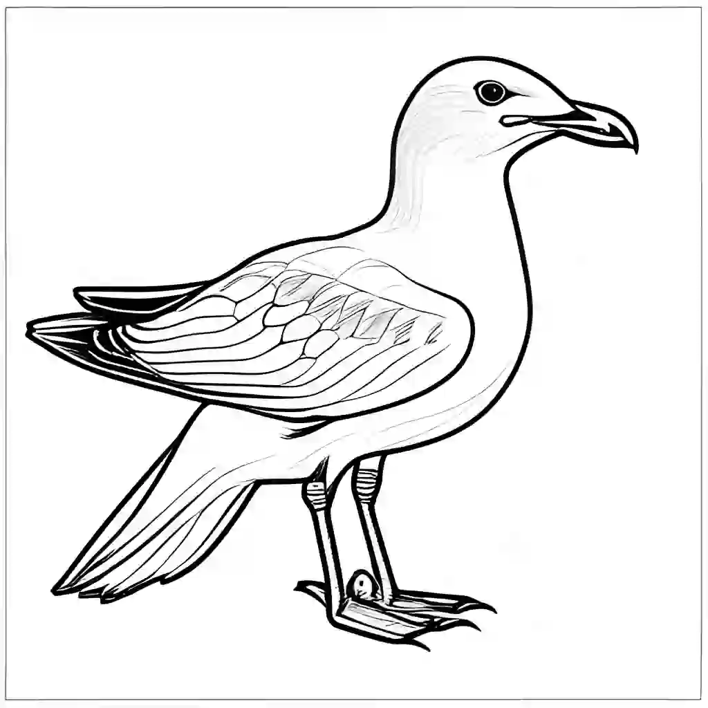 Seagulls coloring pages
